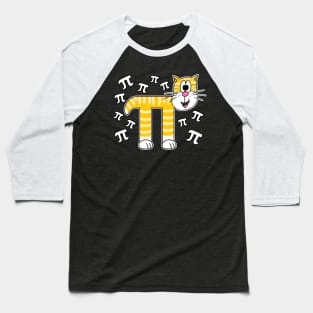 Pi Day Cat Math Teacher Mathematicians Baseball T-Shirt